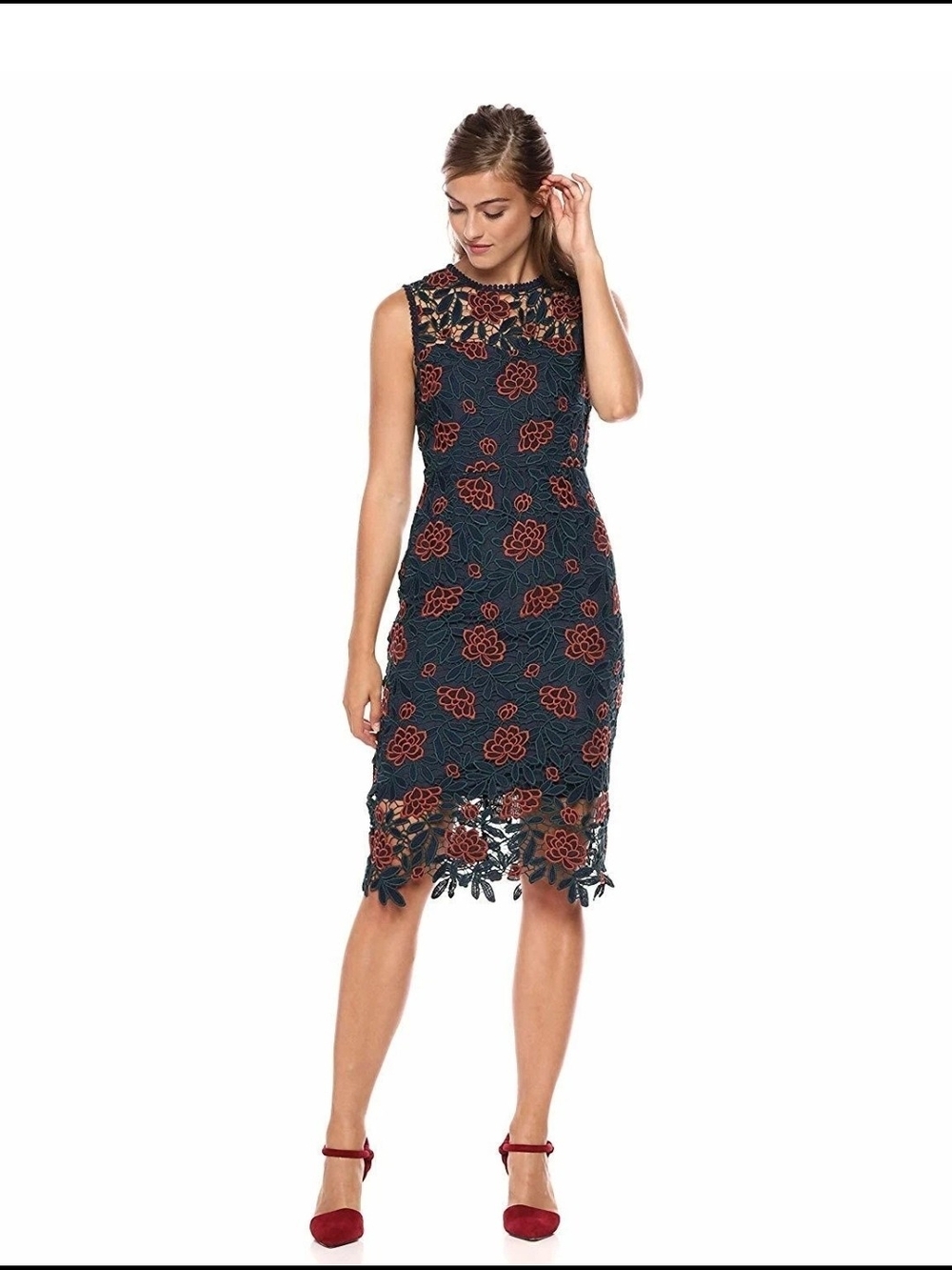 Cupcakes & Cashmere Mandolin Floral Lace Dress Size 6 MRP $145 Anthropologie
